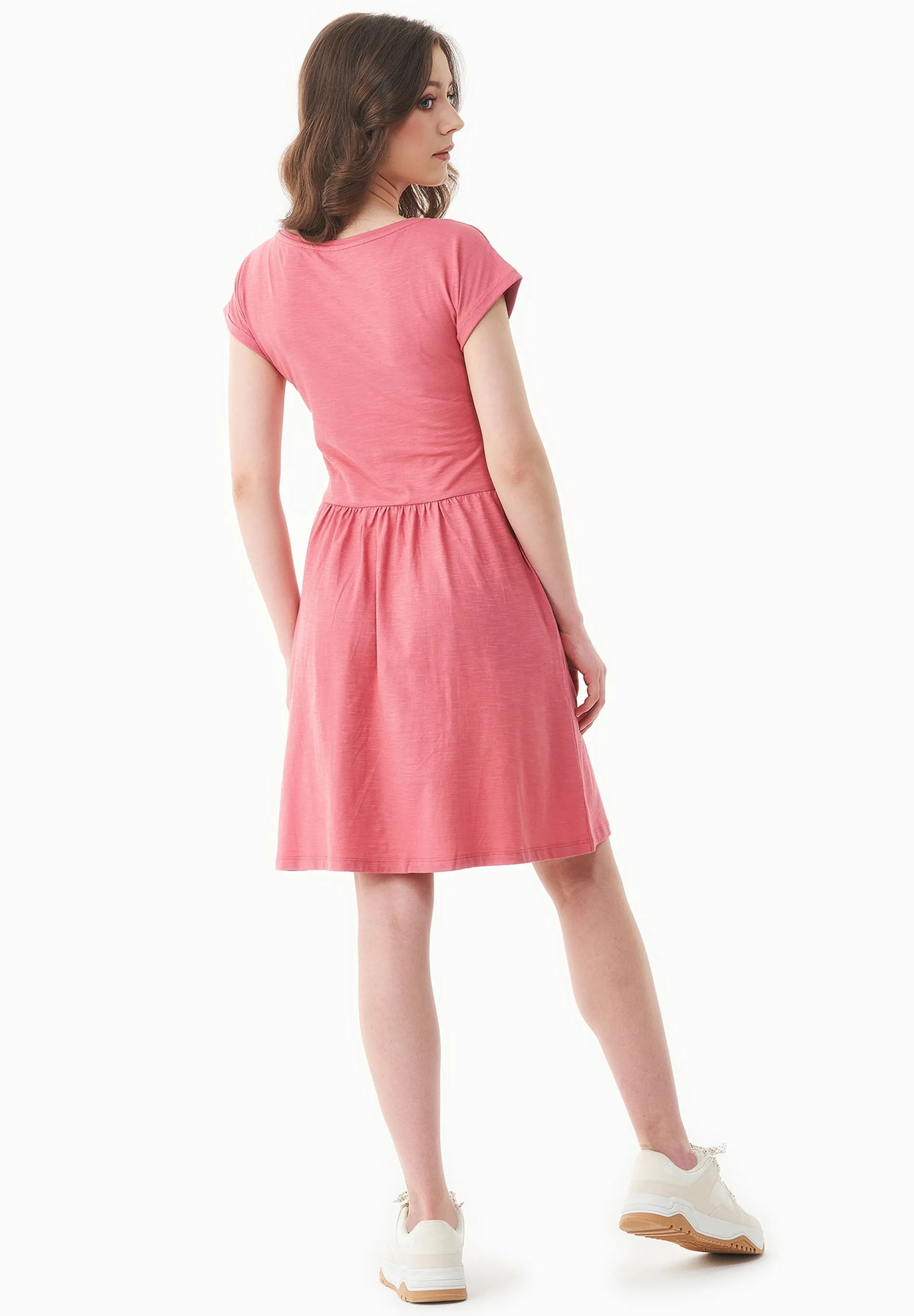 Slub Jersey Dress With Side Pockets Desert Rose sold by Ivalo.com product image thumbnail 2