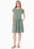Slub Jersey Dress With Side Pockets Green Tea sold by Ivalo.com