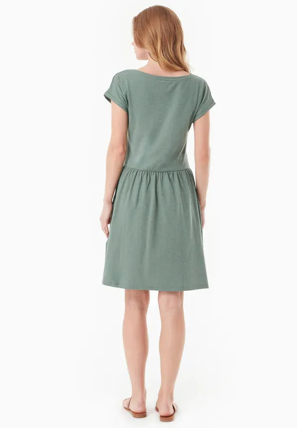 Slub Jersey Dress With Side Pockets Green Tea sold by Ivalo.com product image thumbnail 2