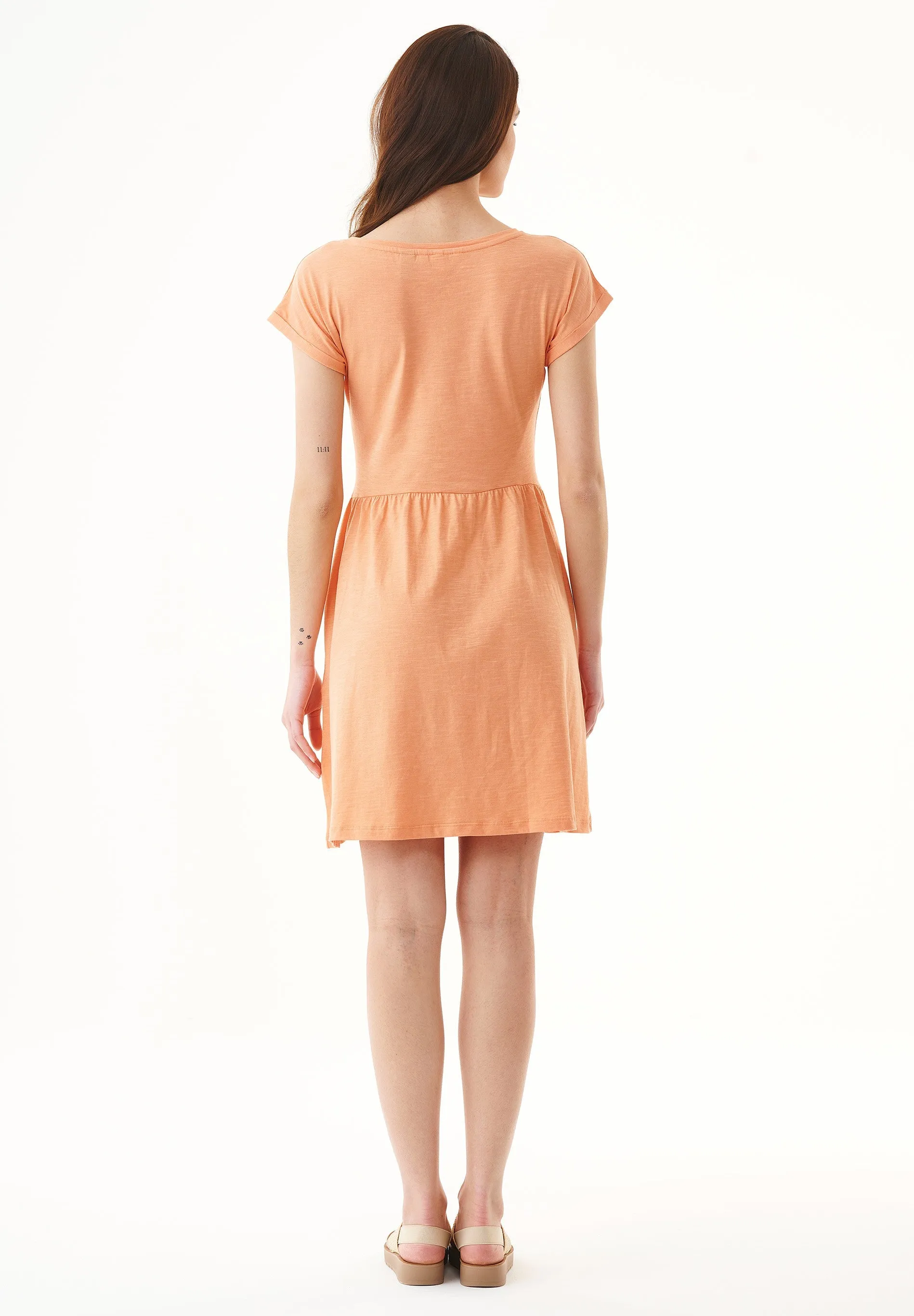 Slub Jersey Dress With Side Pockets Shell Coral sold by Ivalo.com product image thumbnail 3