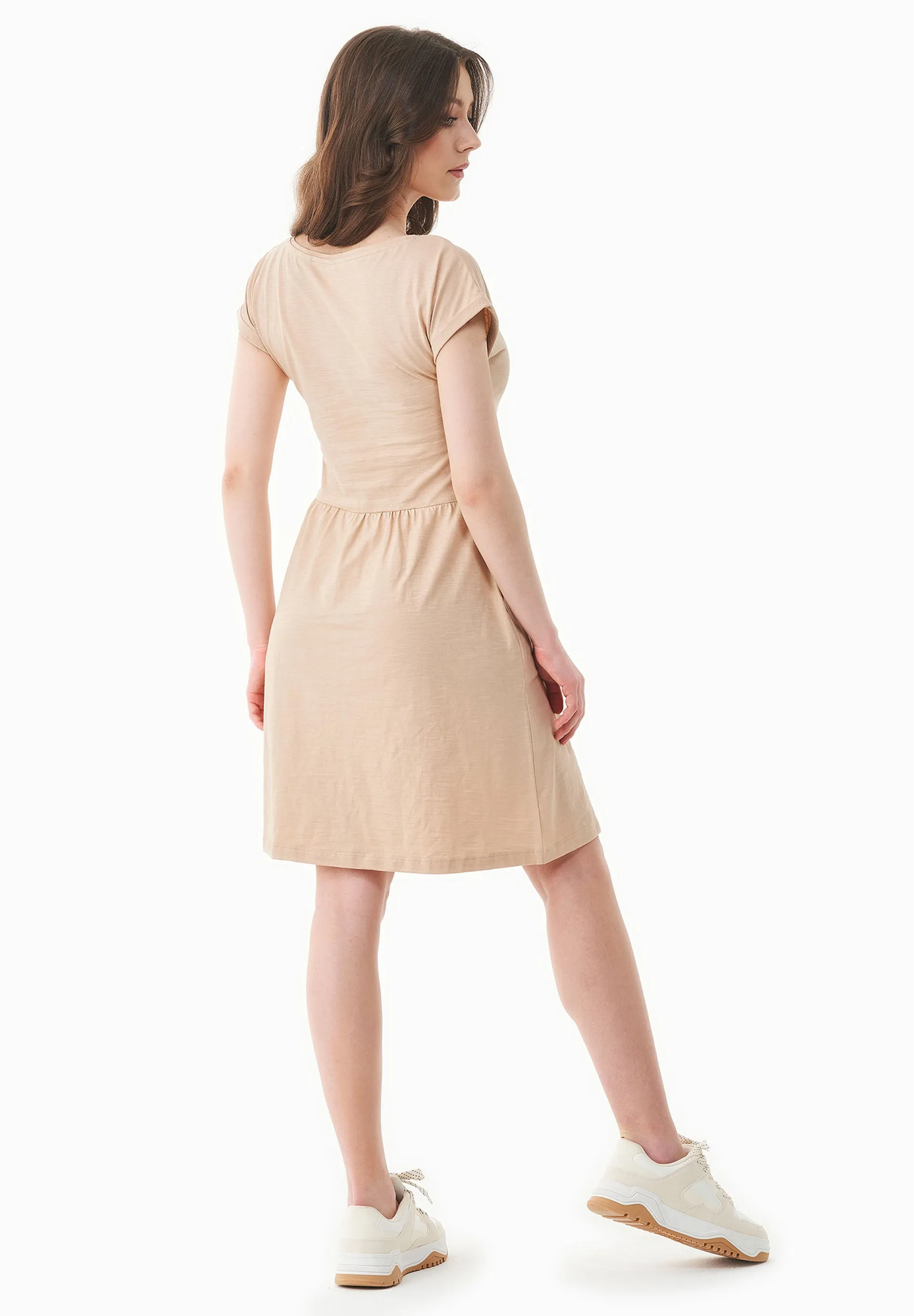Slub Jersey Dress With Side Pockets Soft Beige sold by Ivalo.com product image thumbnail 2
