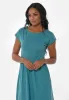 Slub Jersey Dress With Side Pockets Petrol Green sold by Ivalo.com