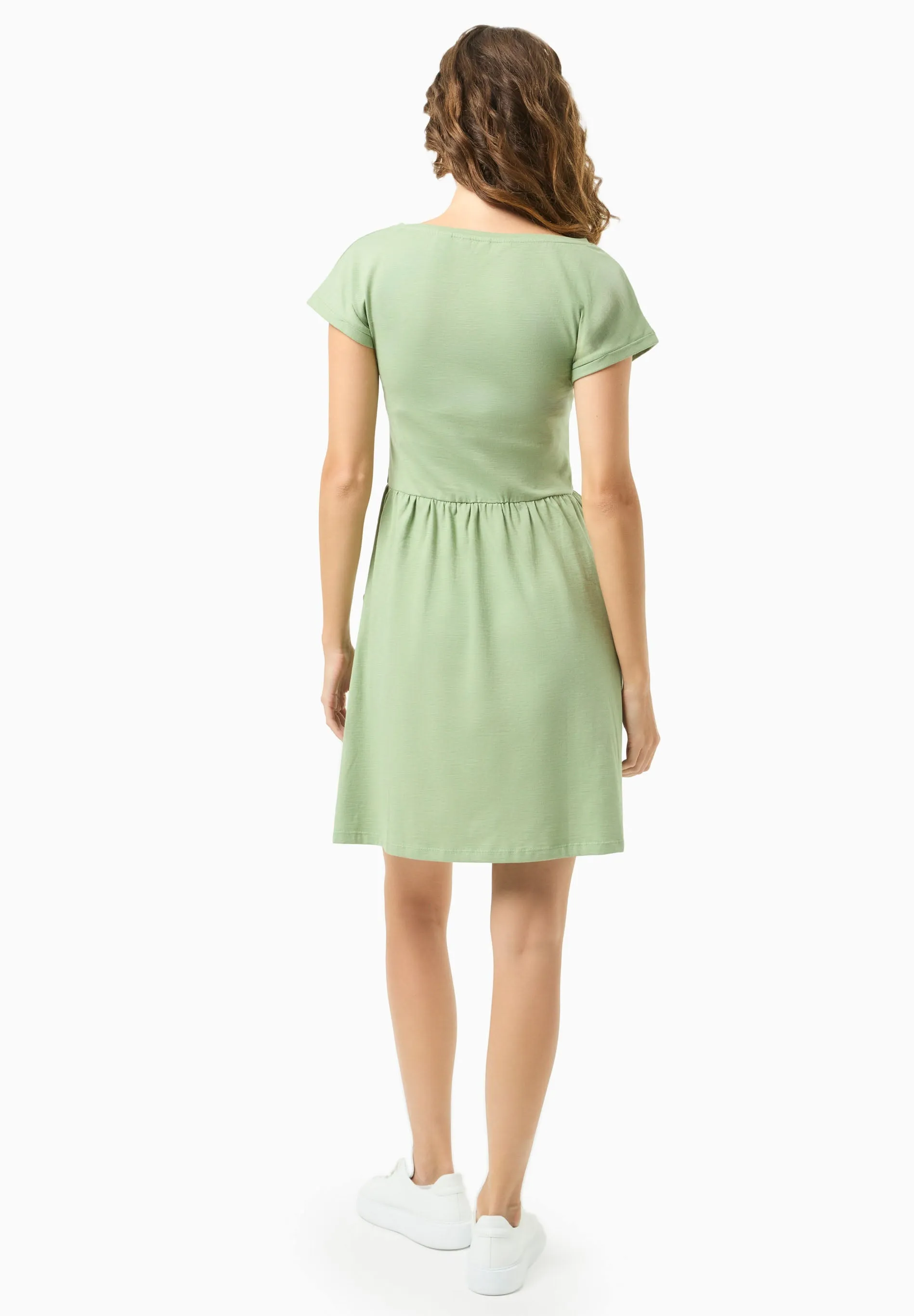 Slub Jersey Dress With Side Pockets Fern Green sold by Ivalo.com product image thumbnail 2