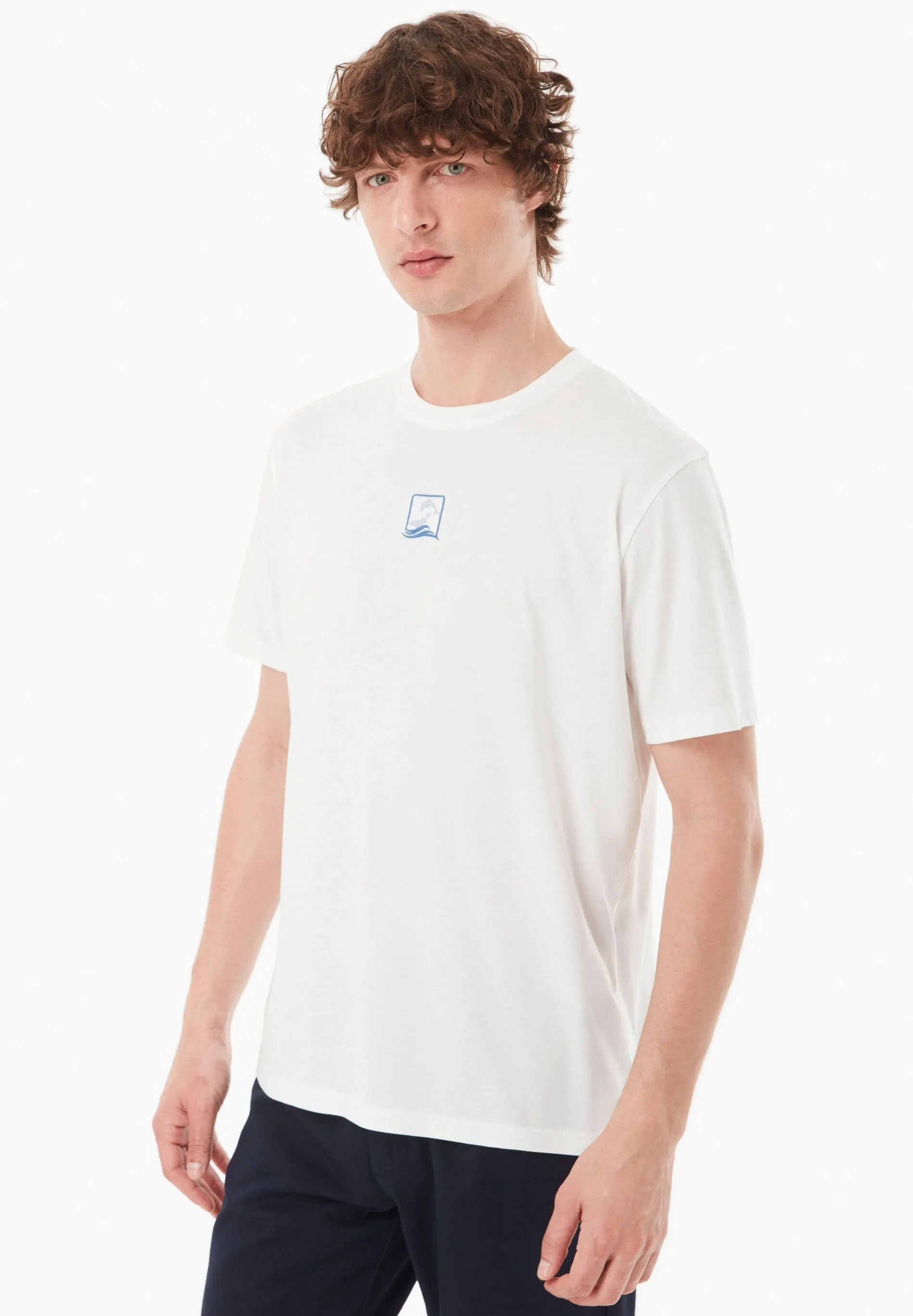 Men's Dolphin Modal Blend T-Shirt Off White sold by Ivalo.com product image thumbnail 5