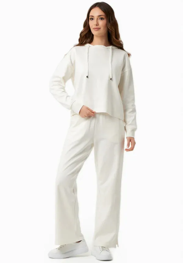 Women's Modal Blend Hoodie Off White sold by Ivalo.com product image thumbnail 4