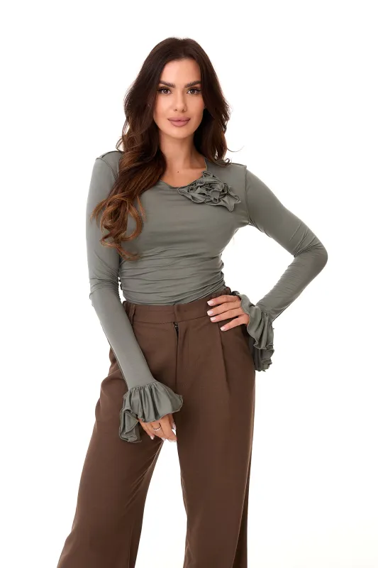 Rosalie Blouse Khaki sold by Ivalo.com