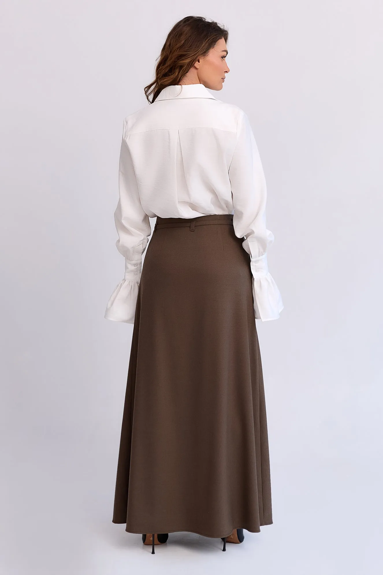Marie Wool Blend Maxi Skirt Brown sold by Ivalo.com product image thumbnail 2