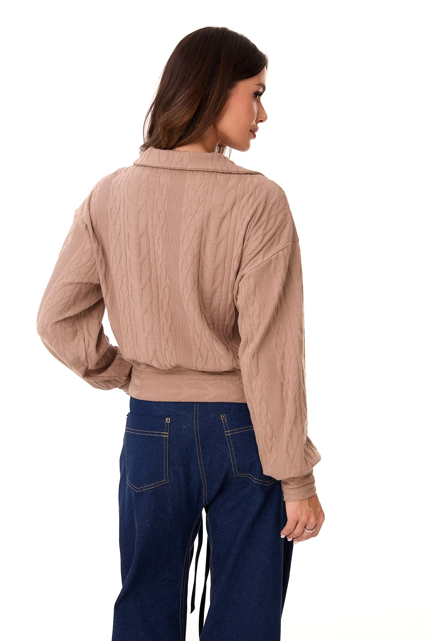 Bonnie Cable Knit Sweater Caramel sold by Ivalo.com product image thumbnail 2