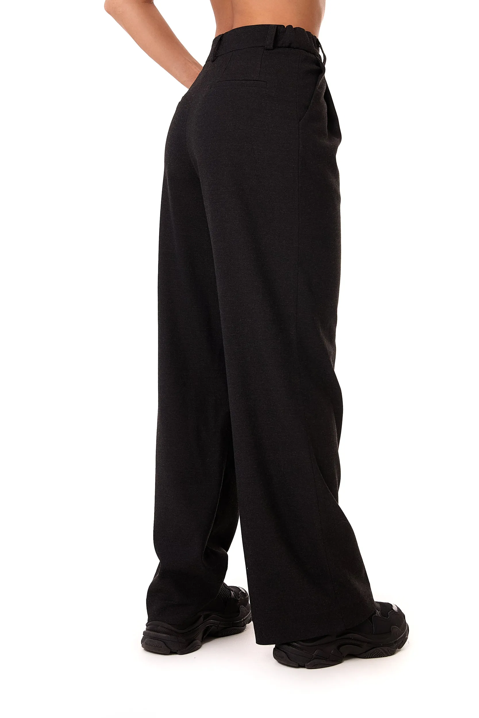 Klaro Pleated Wool Blend Trousers Black sold by Ivalo.com product image thumbnail 4