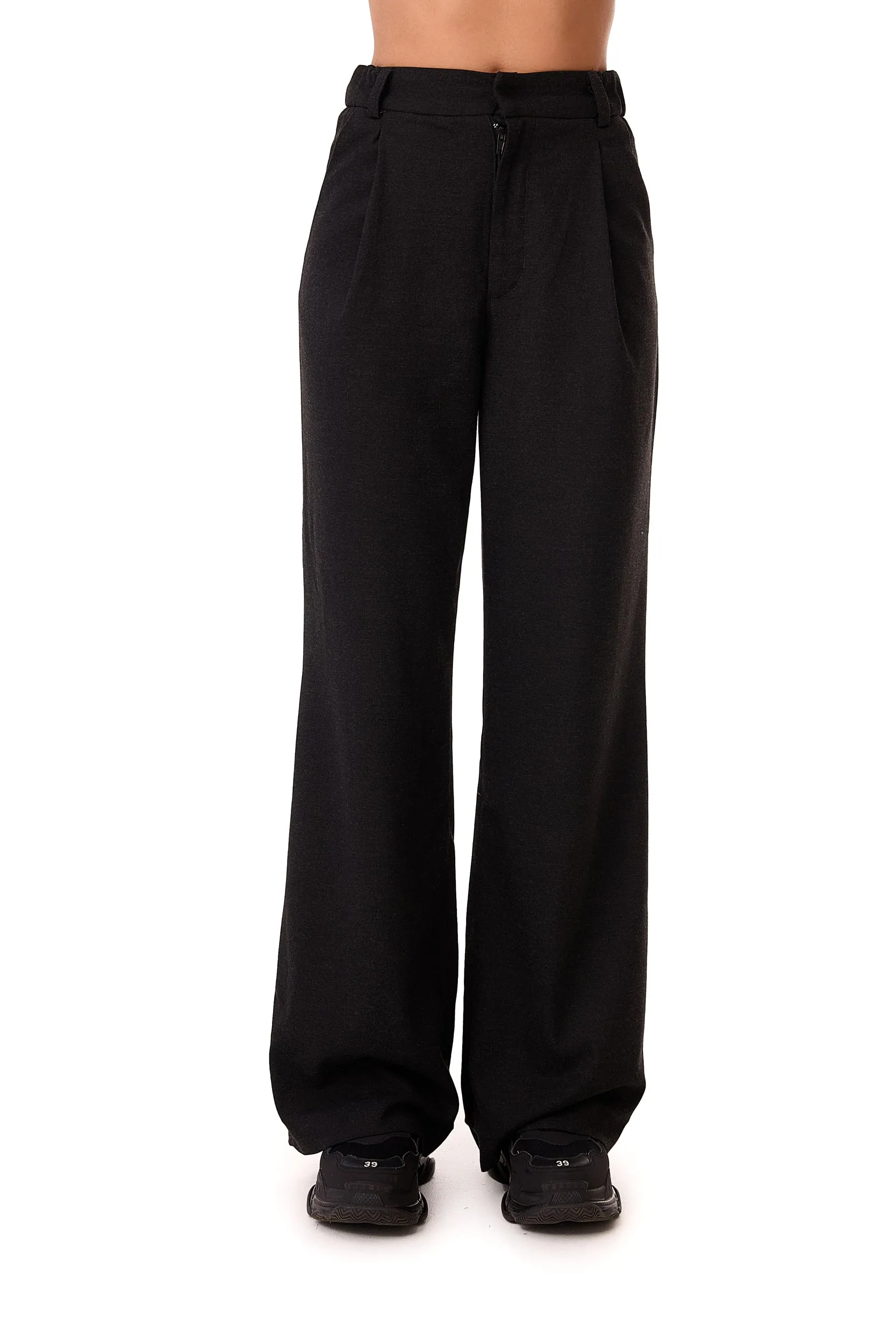 Klaro Pleated Wool Blend Trousers Black sold by Ivalo.com product image thumbnail 3