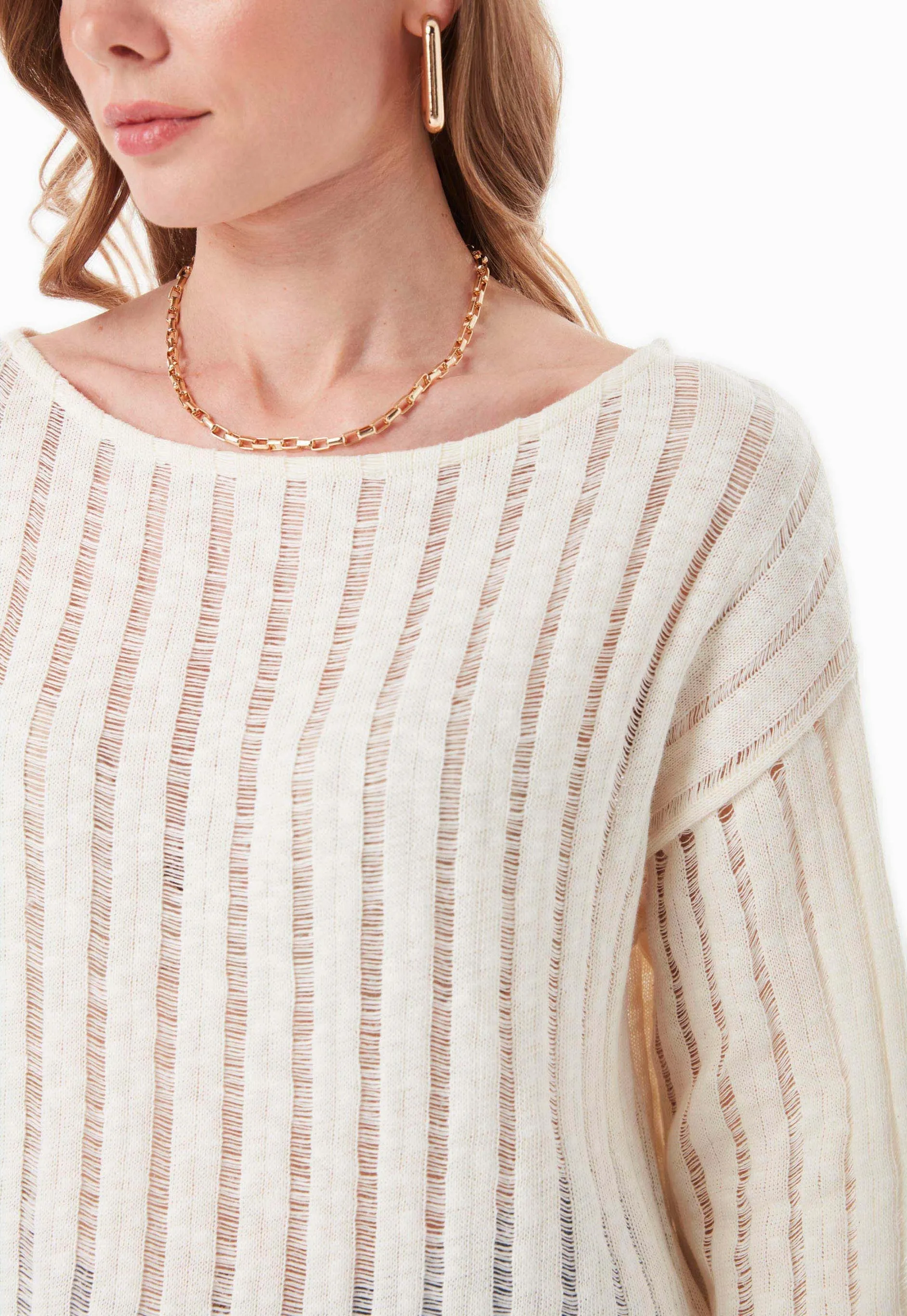 Fantasy Knit Long Sleeve Top Natural sold by Ivalo.com product image thumbnail 5