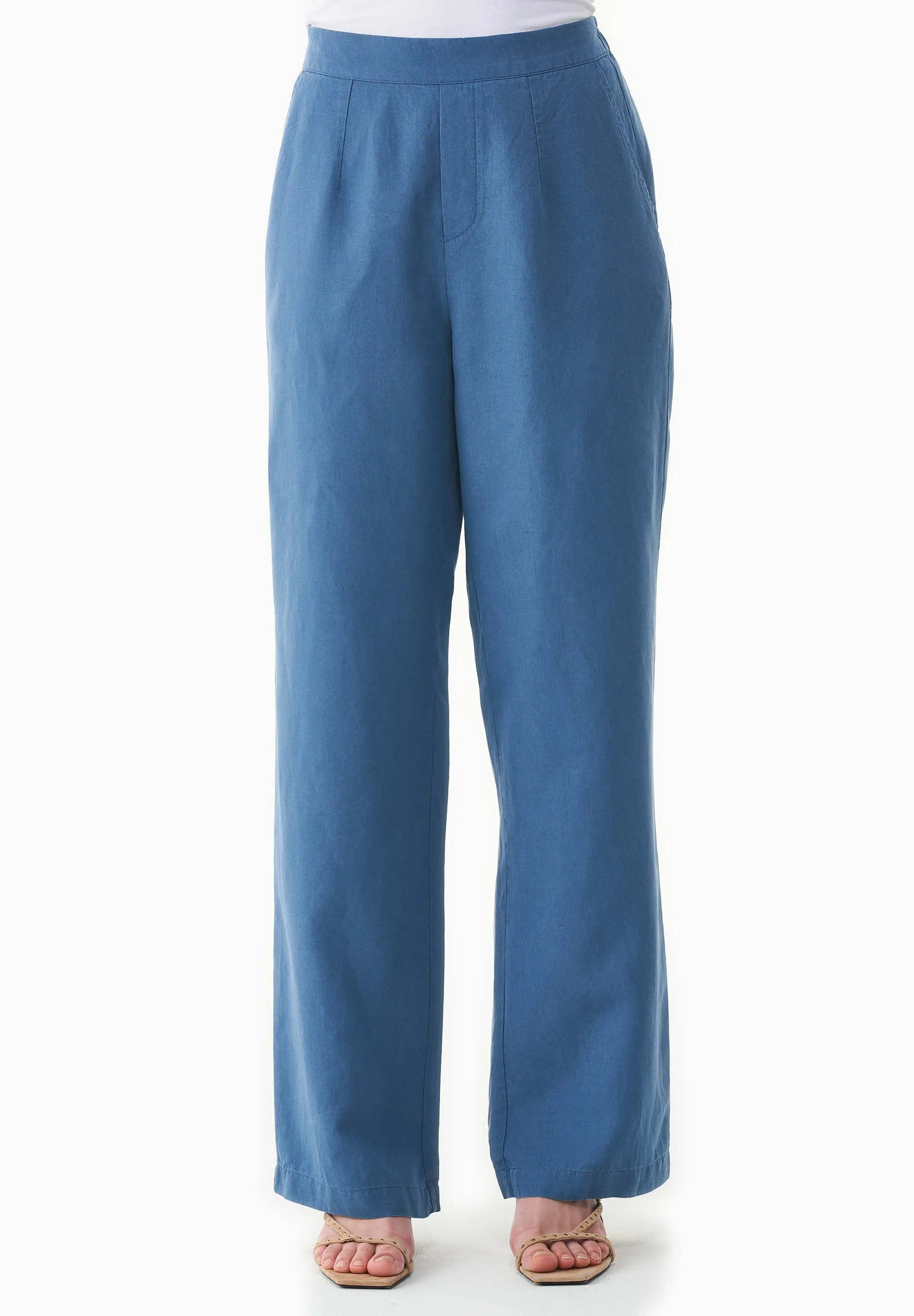 Linen-Lyocell Blend Pants Light Navy sold by Ivalo.com product image thumbnail 3
