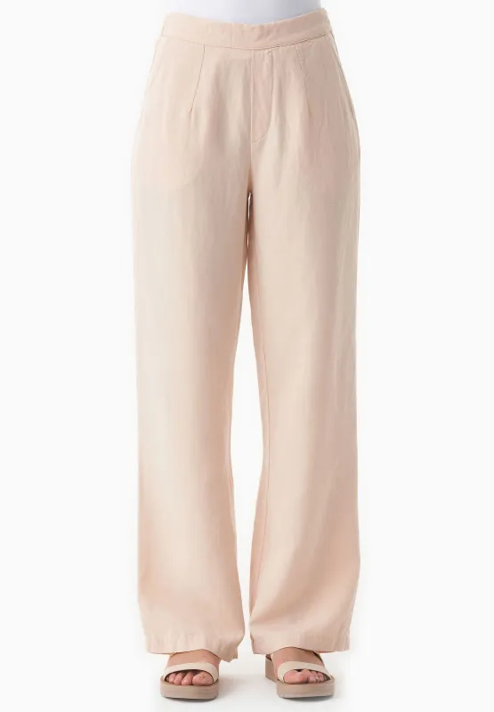Linen-Lyocell Blend Pants Soft Beige sold by Ivalo.com