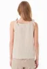 Striped Linen Blend Tie Strap Top Beige/Off White sold by Ivalo.com