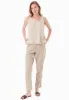 Striped Linen Blend Tie Strap Top Beige/Off White sold by Ivalo.com