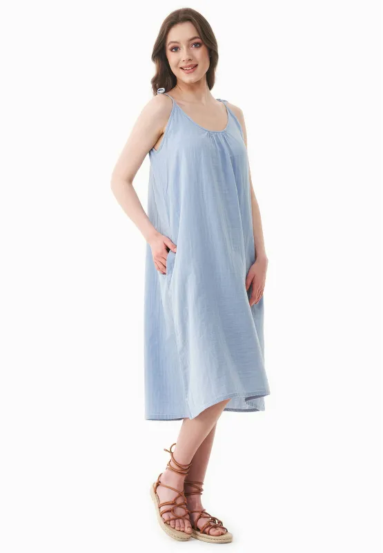 Muslin Summer Dress Ice Blue sold by Ivalo.com