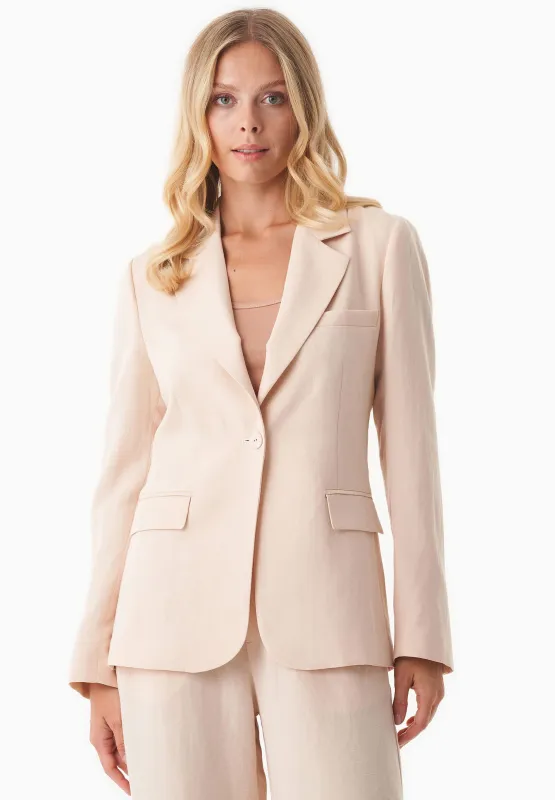 Linen-Lyocell Blend Blazer Soft Beige sold by Ivalo.com
