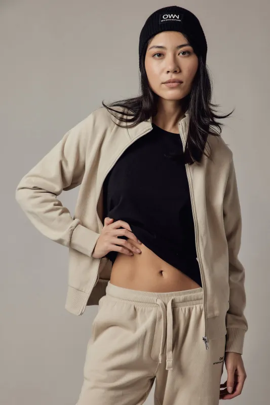 Women's High Neck Zip Up Sweatshirt sold by Ivalo.com