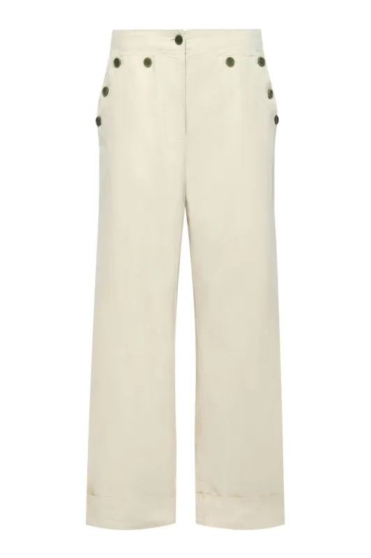 Tansy Cotton Trousers White sold by Ivalo.com
