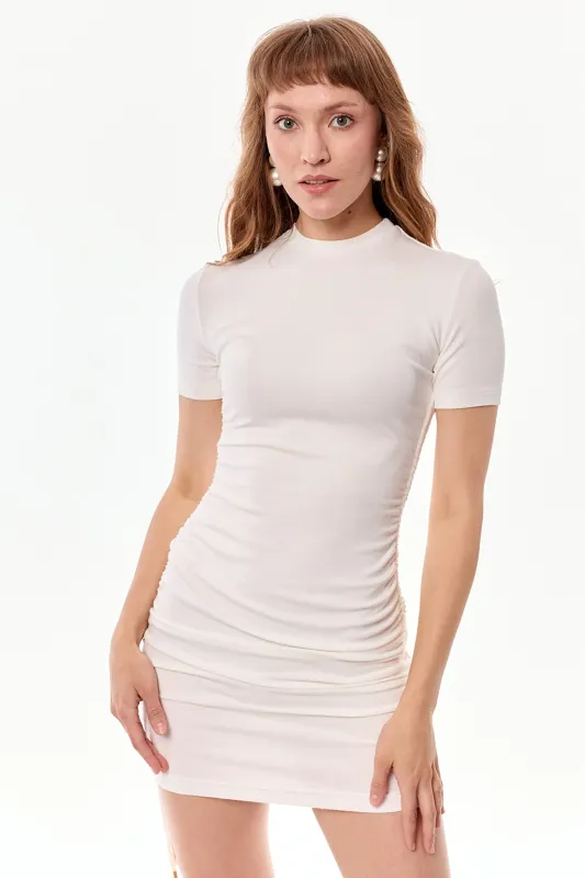 Carlo Fitted Dress With Adjustable Length Ecru sold by Ivalo.com