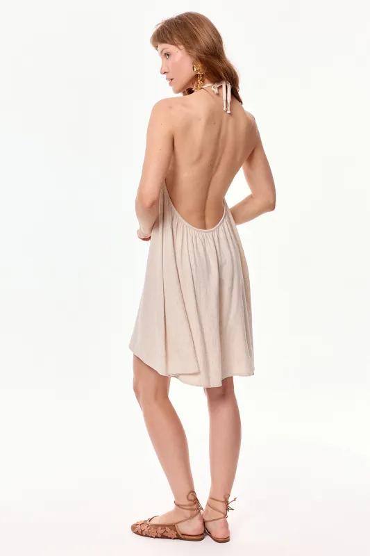 Sola Open-Back Summer Dress Beige sold by Ivalo.com