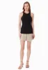 Women's High Neckline Ribbed Top Black sold by Ivalo.com
