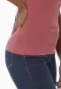 Women's High Neckline Ribbed Top Desert Rose sold by Ivalo.com