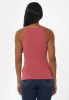 Women's High Neckline Ribbed Top Desert Rose sold by Ivalo.com