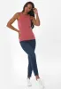 Women's High Neckline Ribbed Top Desert Rose sold by Ivalo.com