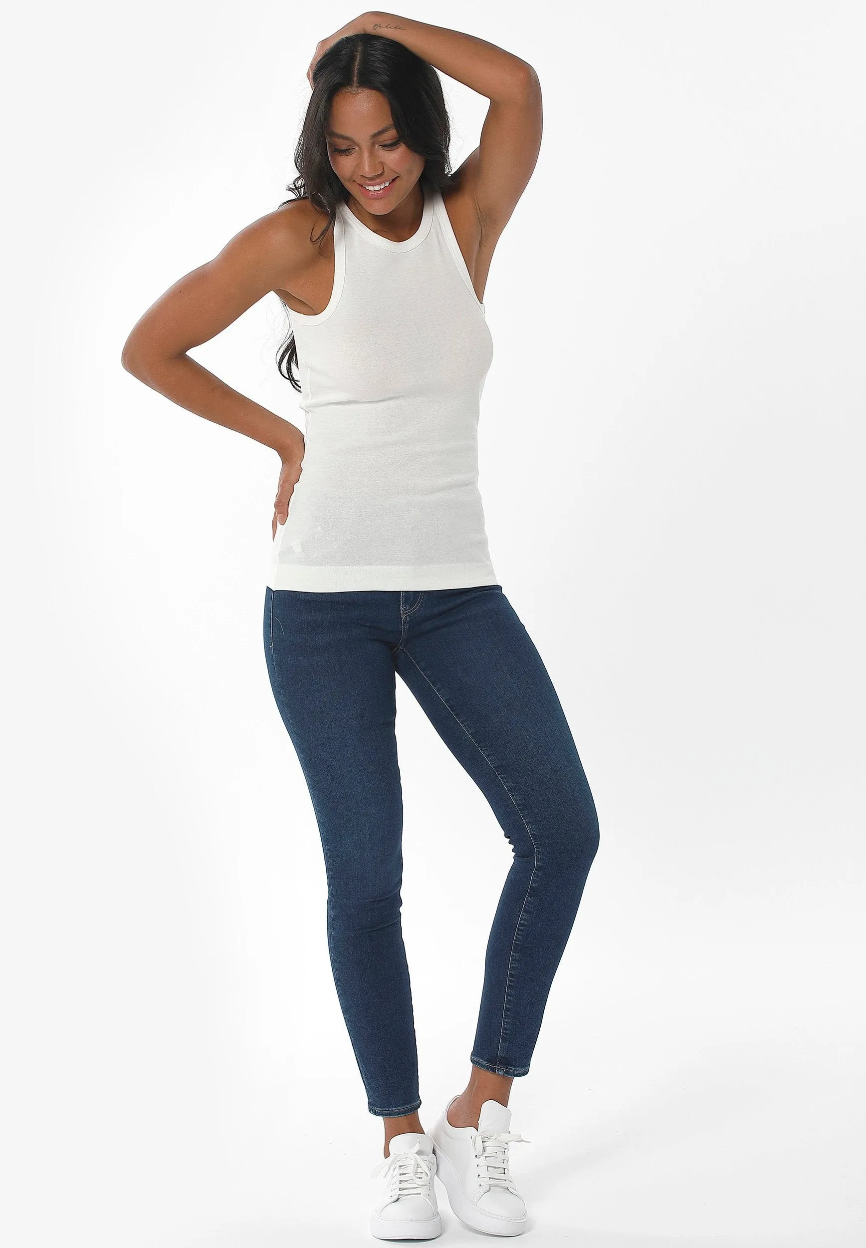 Women's High Neckline Ribbed Top Off White sold by Ivalo.com product image thumbnail 4