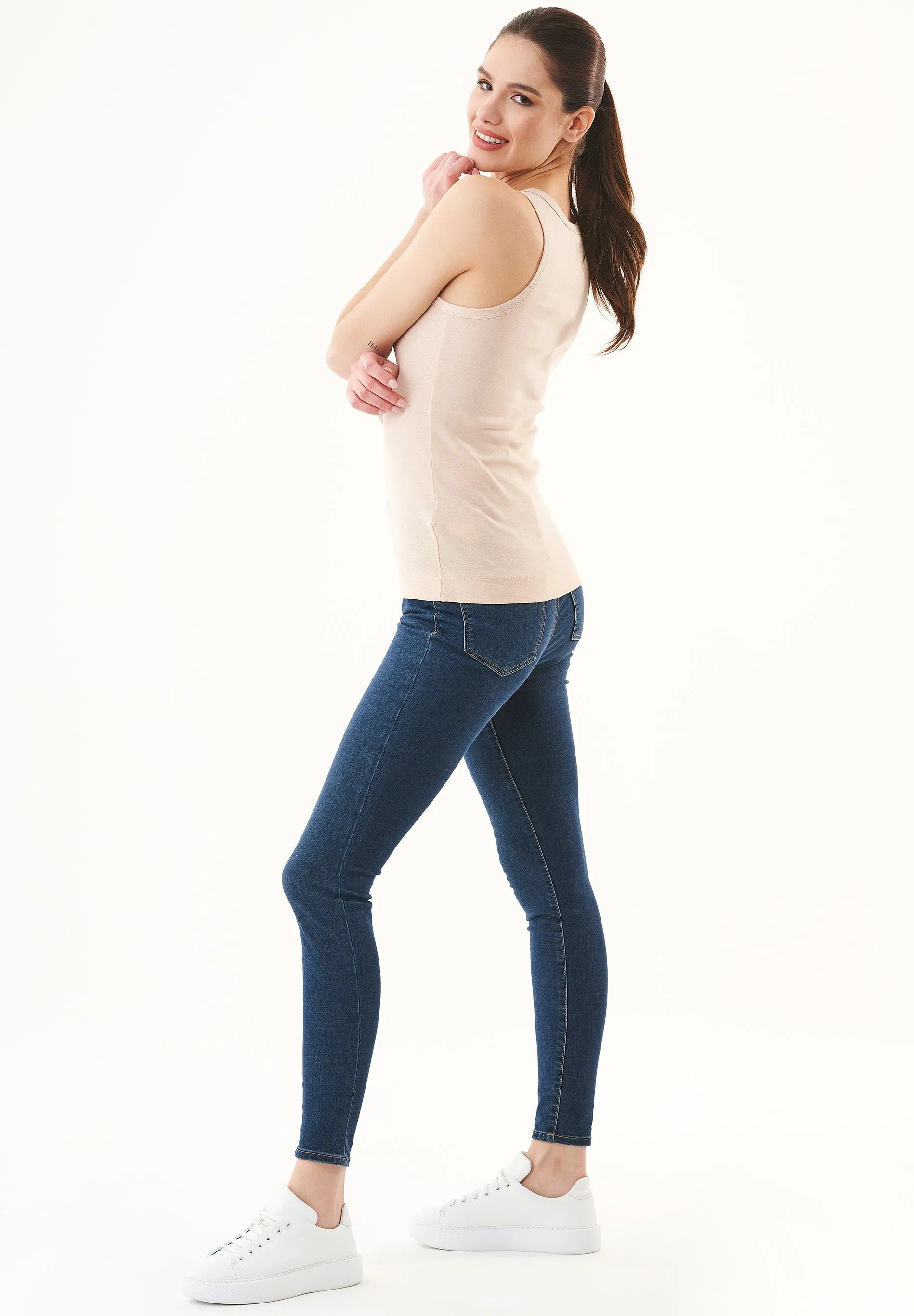 Women's High Neckline Ribbed Top Birch sold by Ivalo.com product image thumbnail 3