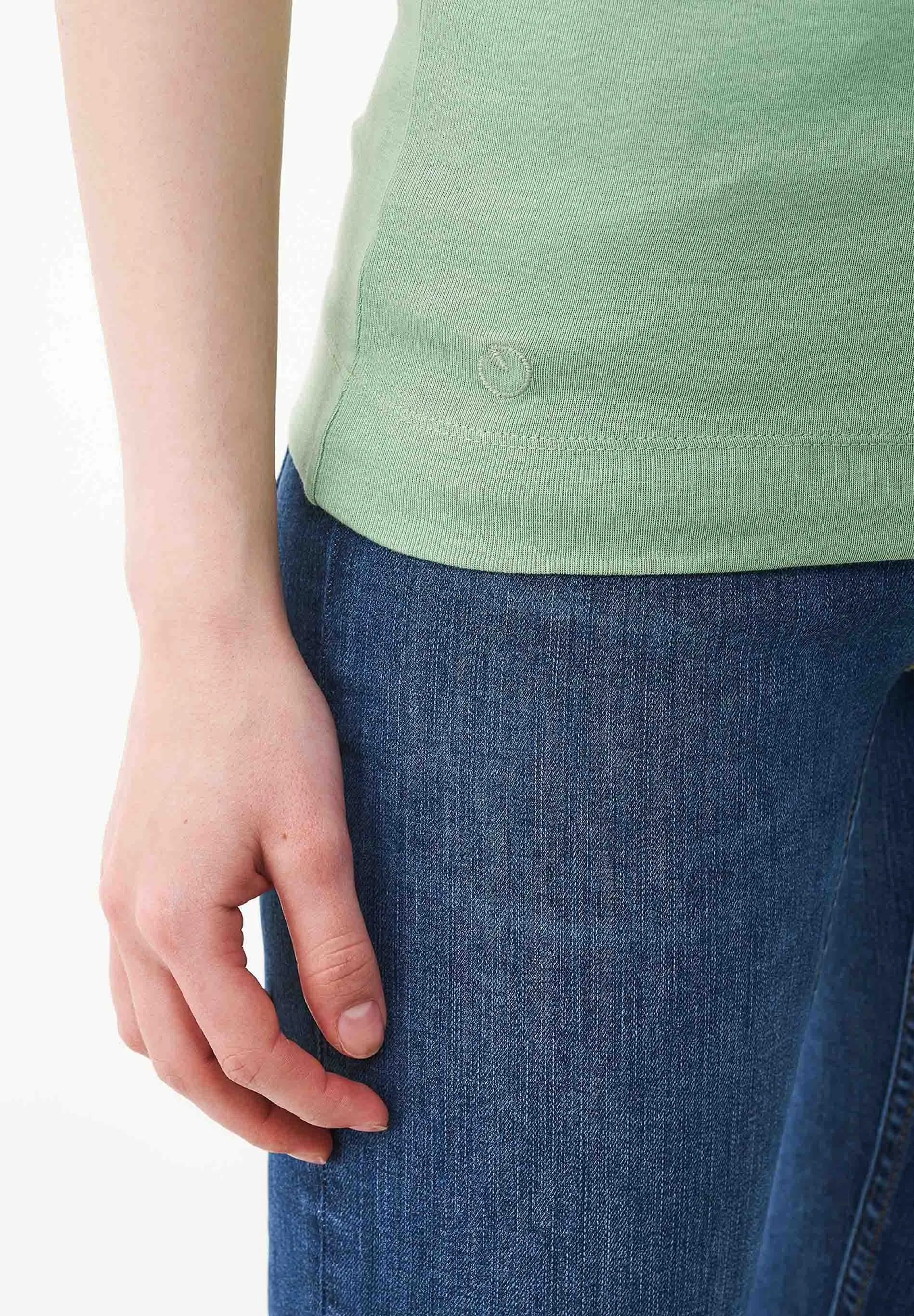 Women's High Neckline Ribbed Top Matcha Green sold by Ivalo.com product image thumbnail 5