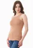 Women's High Neckline Ribbed Top Tan sold by Ivalo.com