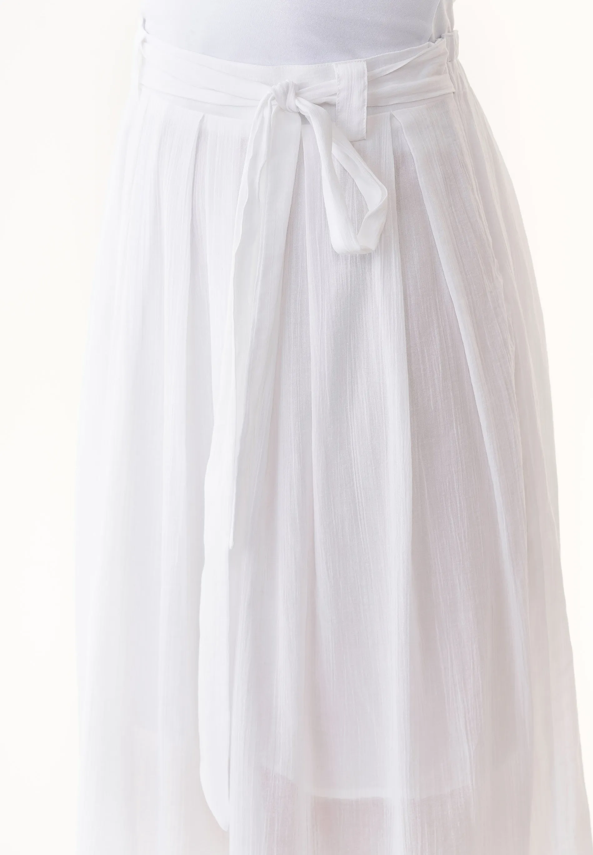 Organic Cotton Voile Midi Skirt White sold by Ivalo.com product image thumbnail 5