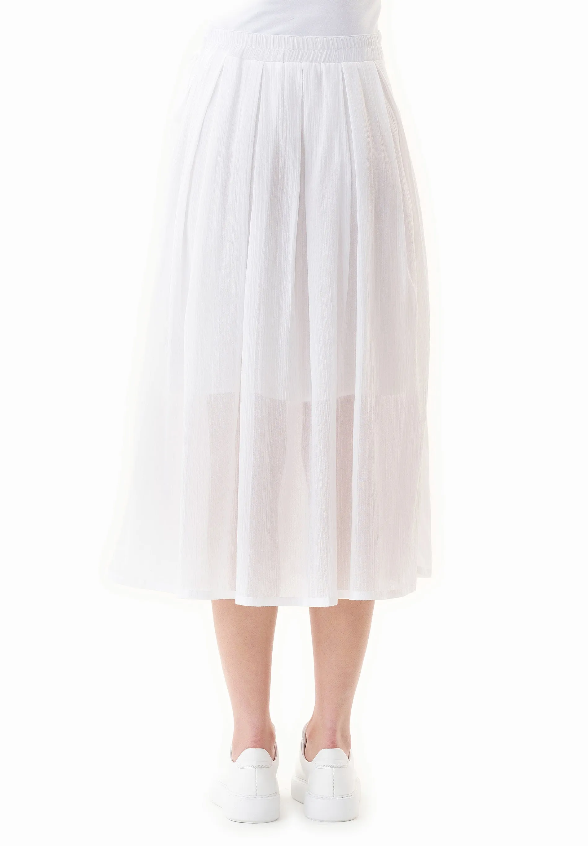 Organic Cotton Voile Midi Skirt White sold by Ivalo.com product image thumbnail 4