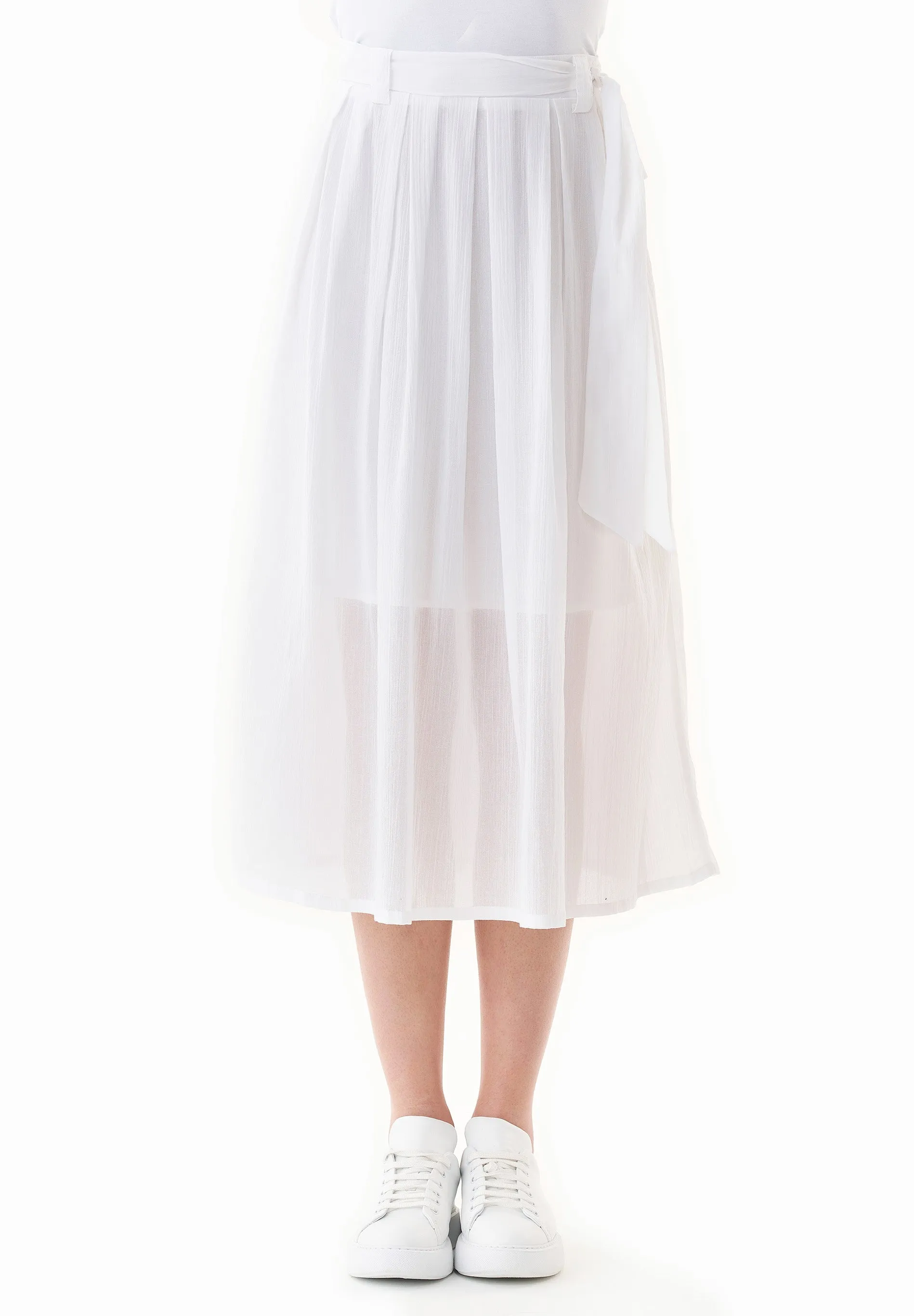 Organic Cotton Voile Midi Skirt White sold by Ivalo.com product image thumbnail 2