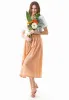 Organic Cotton Voile Midi Skirt Indian Tan sold by Ivalo.com
