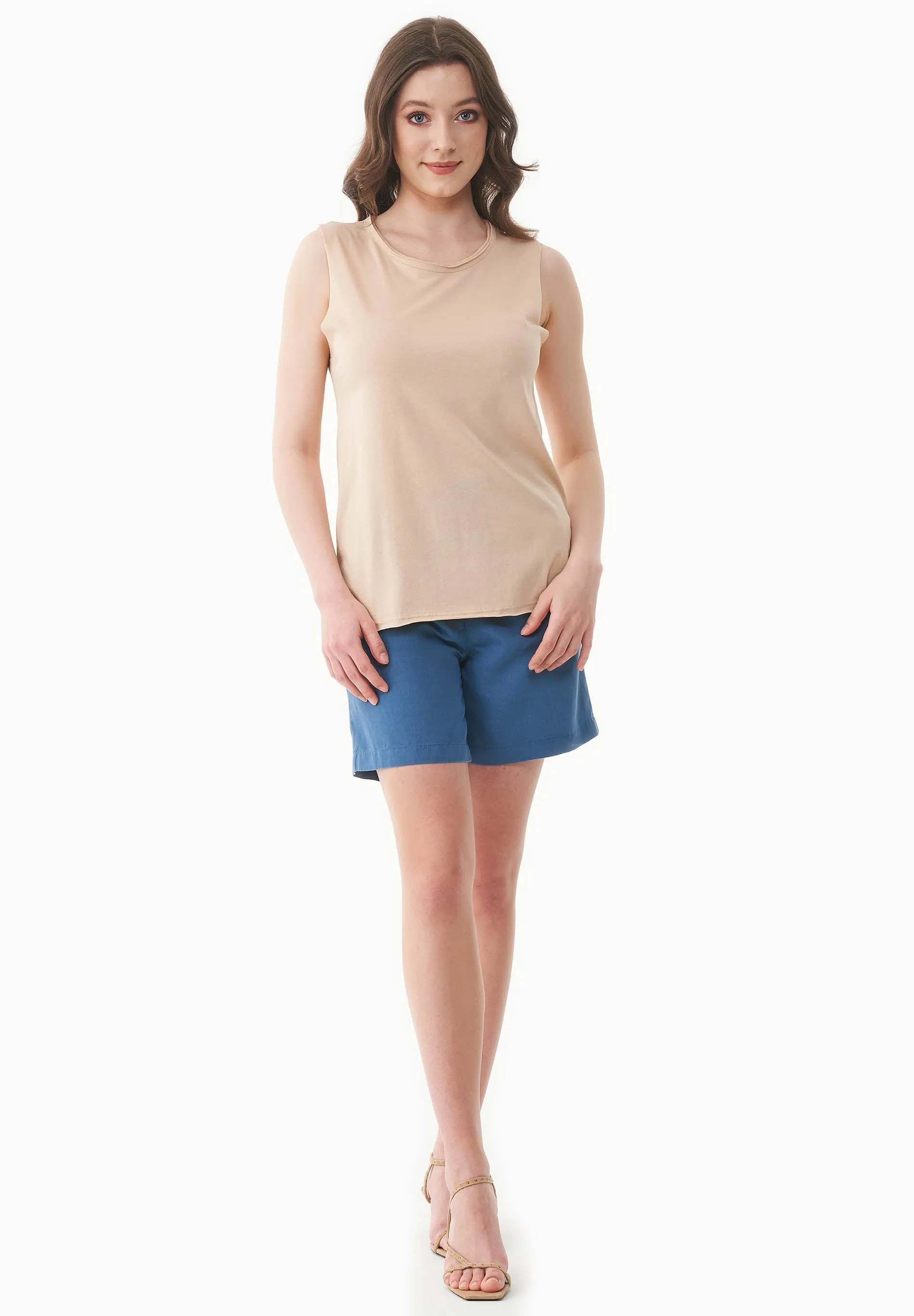 Modal Blend Round Neck Top Soft Beige sold by Ivalo.com product image thumbnail 4
