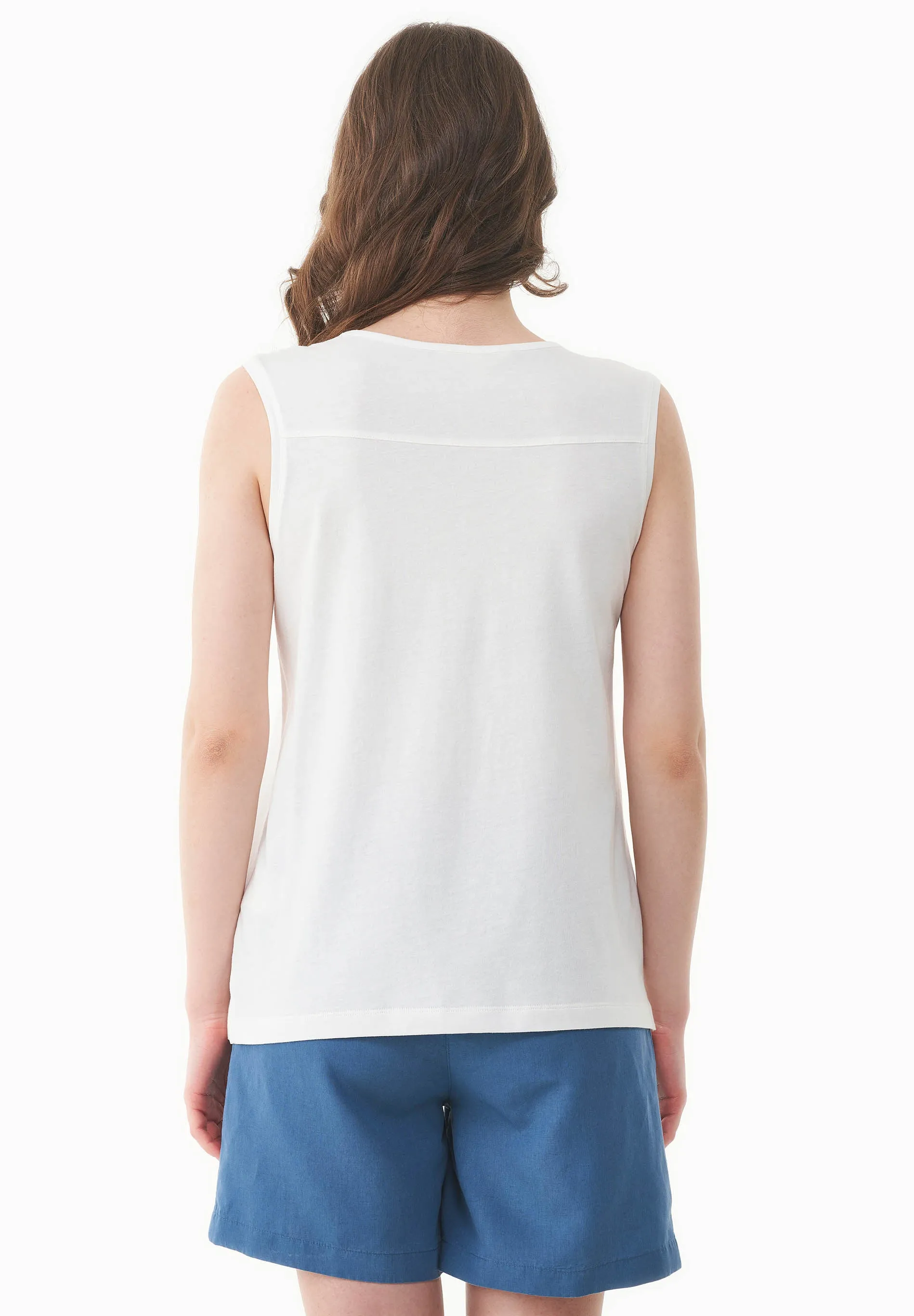 Modal Blend V-Neck Top Off White sold by Ivalo.com product image thumbnail 2