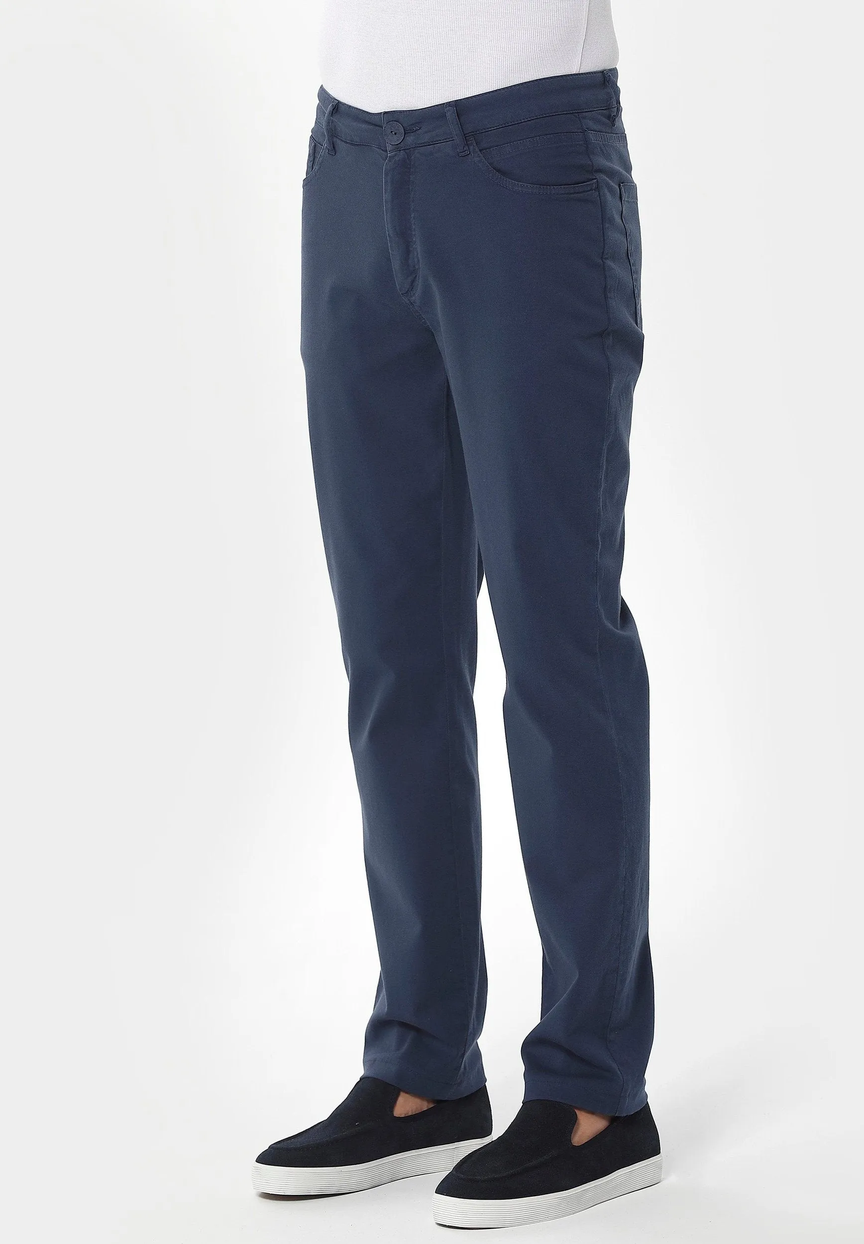 Men's Five-Pocket Organic Cotton Trousers Navy sold by Ivalo.com product image thumbnail 3