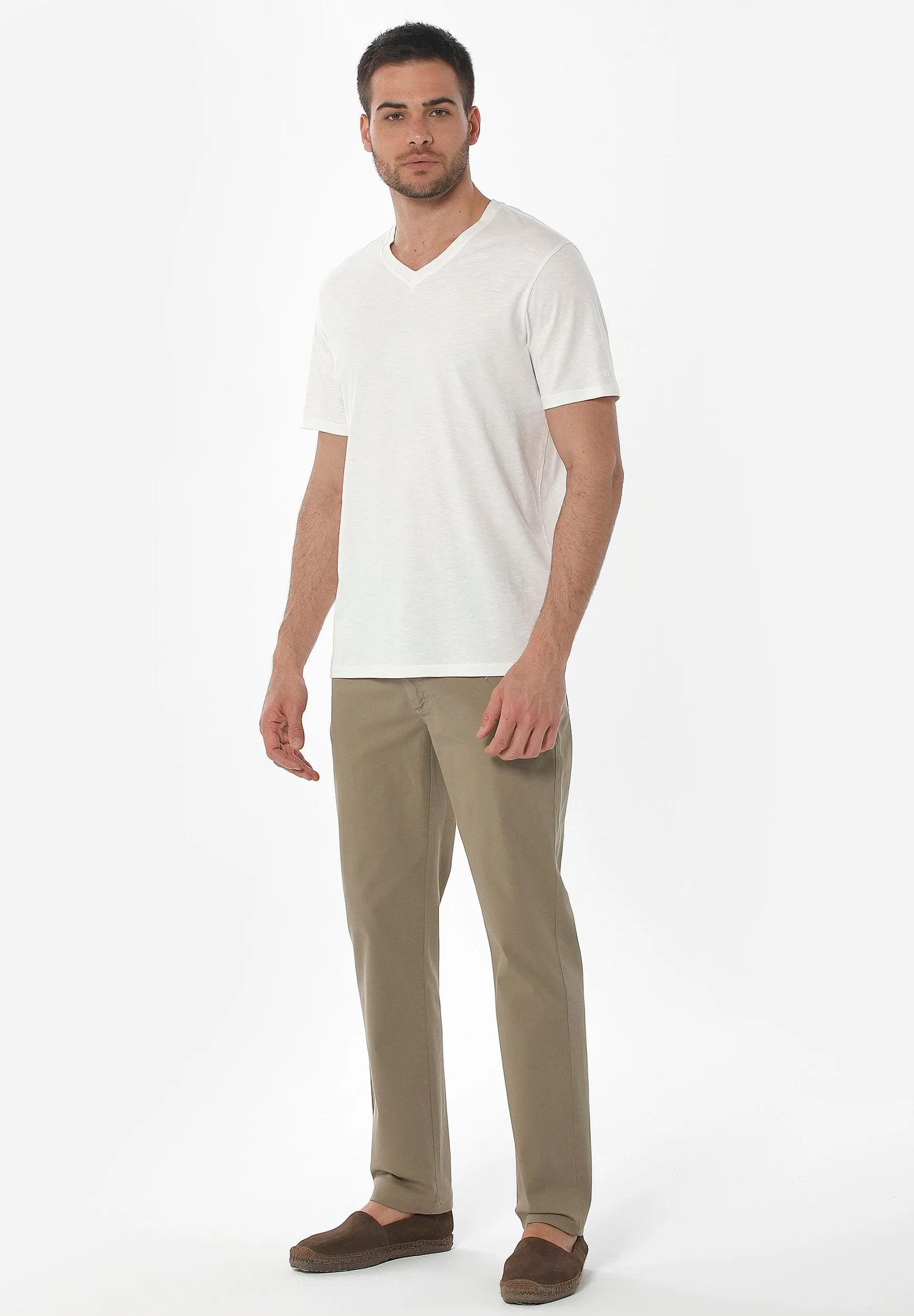 Men's Five-Pocket Organic Cotton Trousers Olive sold by Ivalo.com product image thumbnail 2