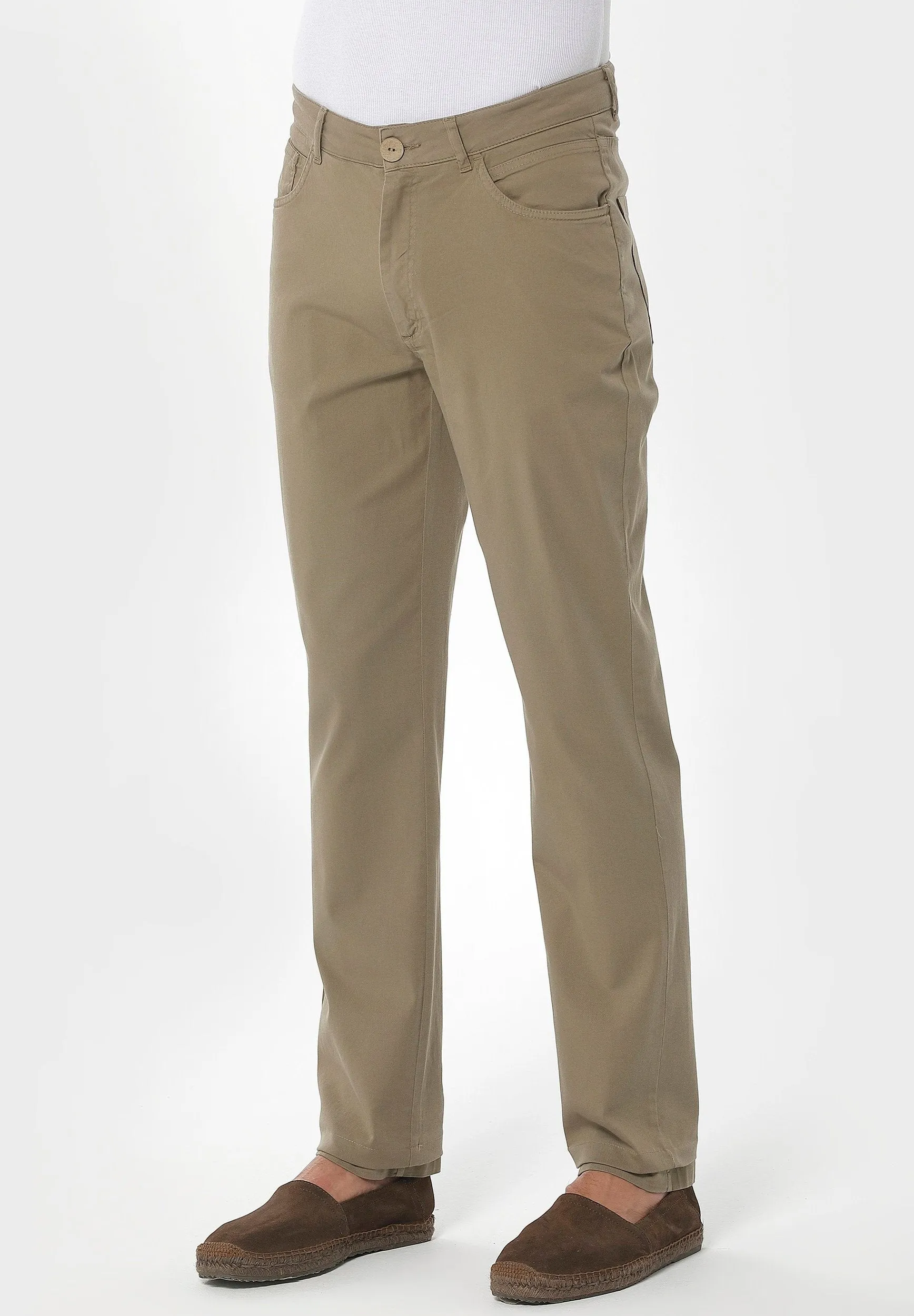 Men's Five-Pocket Organic Cotton Trousers Olive sold by Ivalo.com product image thumbnail 3