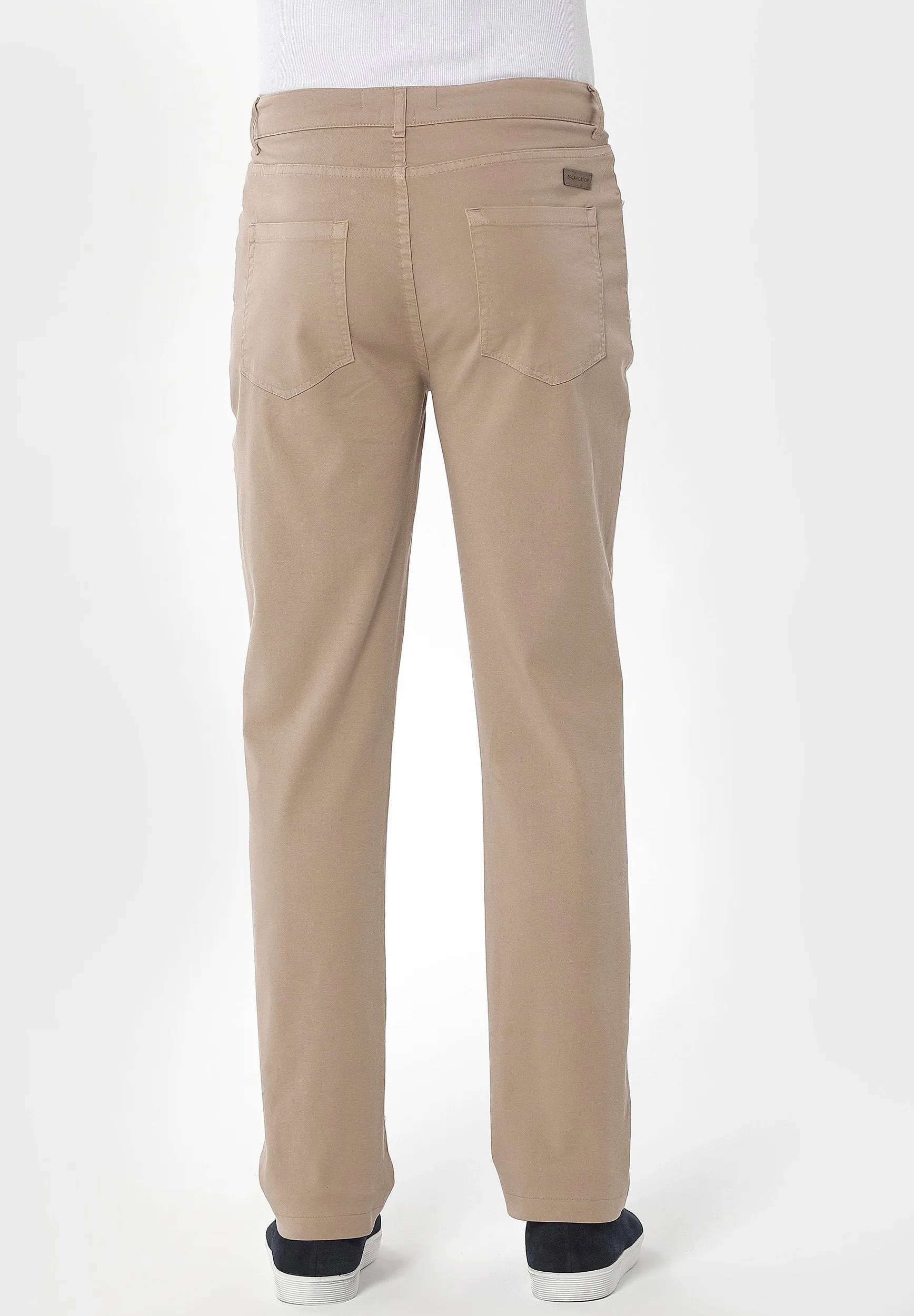 Men's Five-Pocket Organic Cotton Trousers Beige sold by Ivalo.com product image thumbnail 4