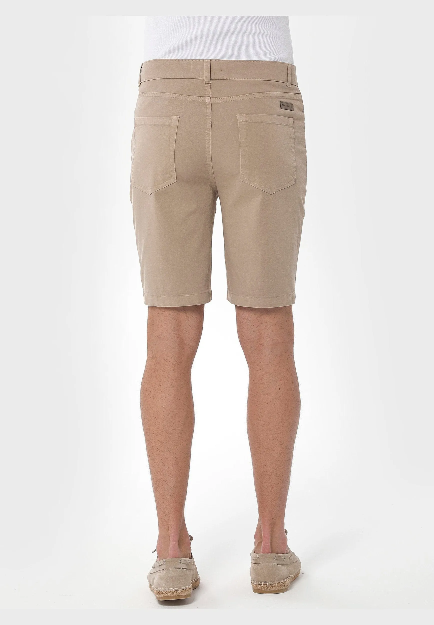 Men's Five-Pocket Organic Cotton Shorts Beige sold by Ivalo.com product image thumbnail 4