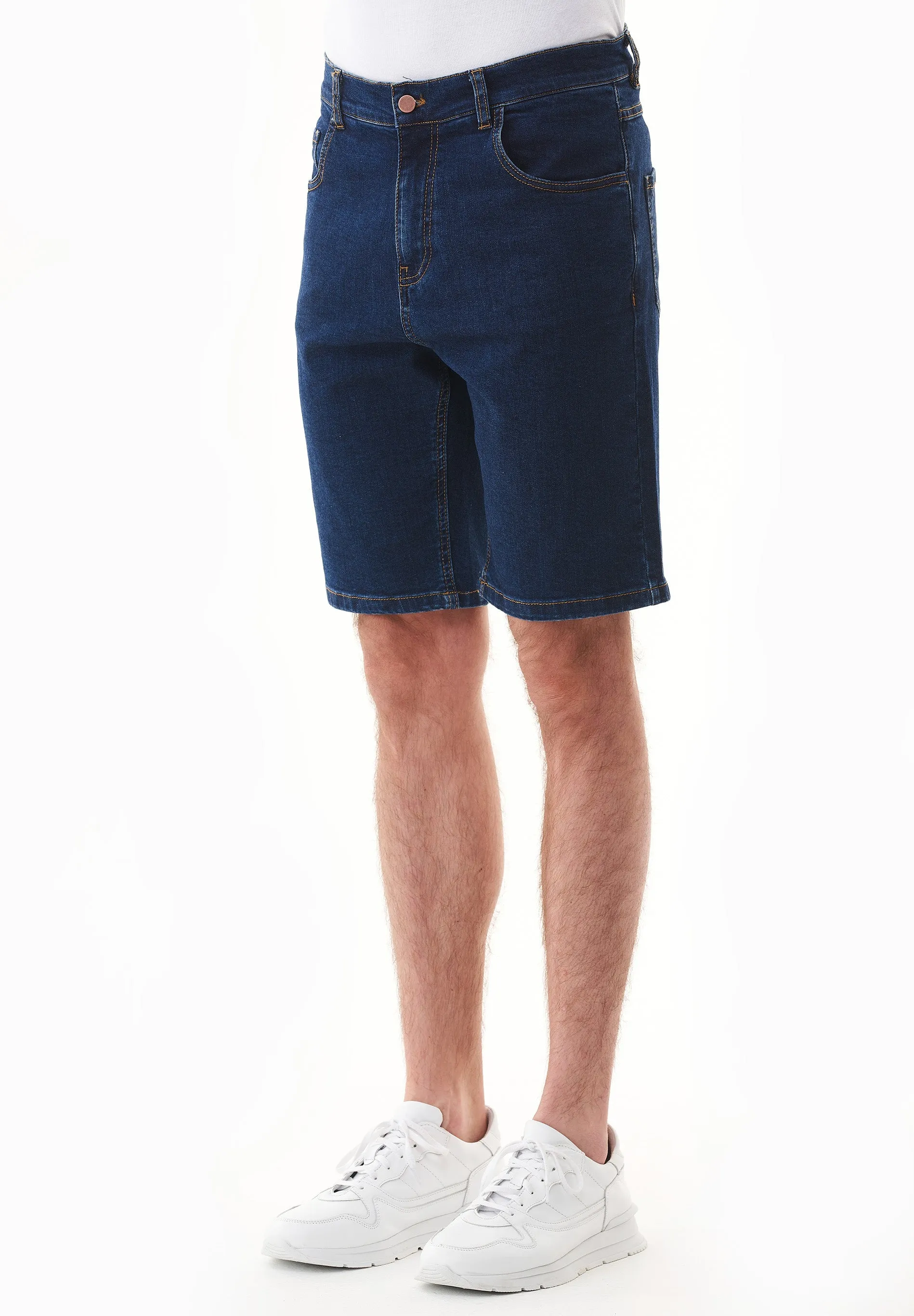 Men's Organic Cotton Denim Shorts Mid Blue sold by Ivalo.com product image thumbnail 4