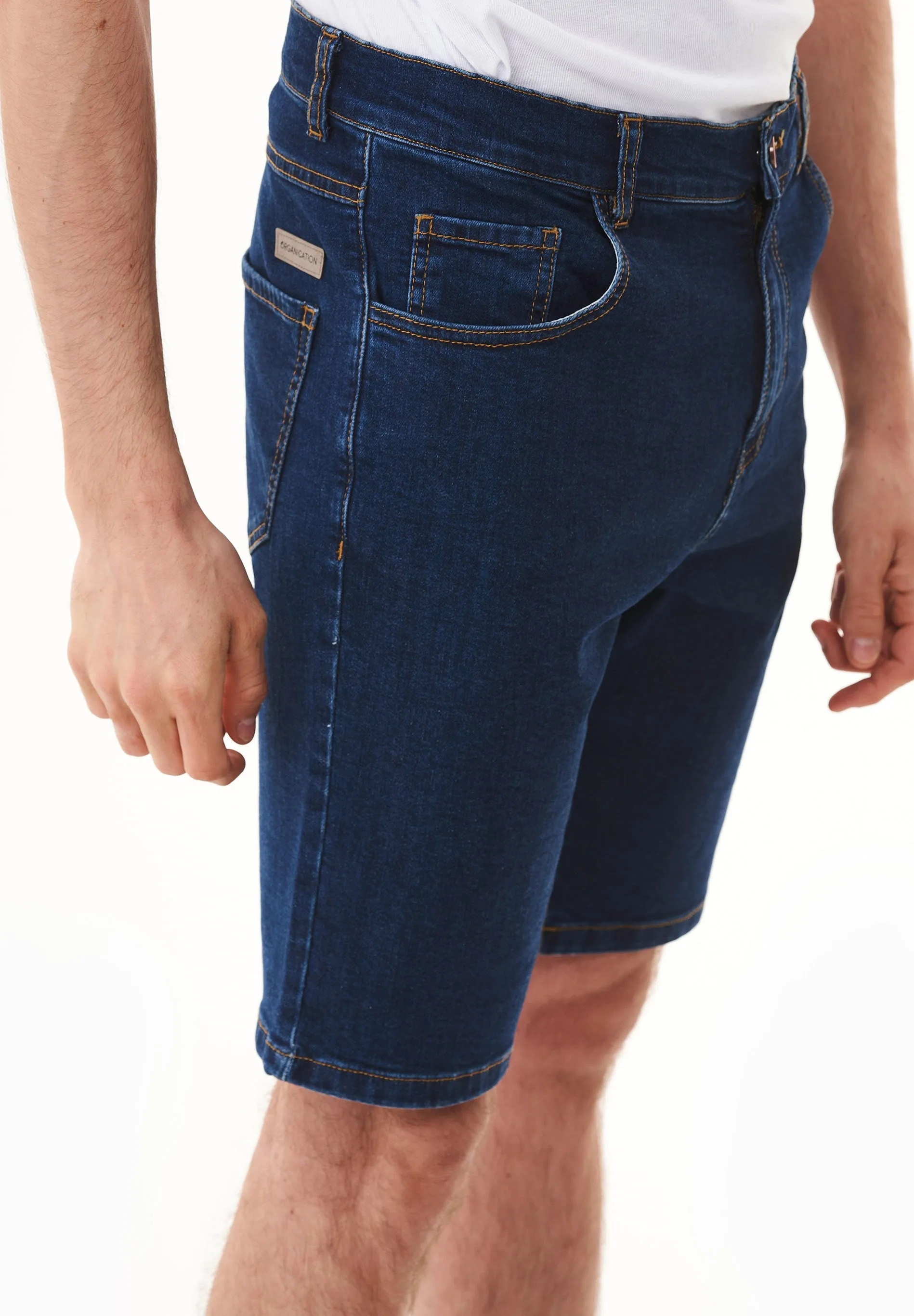 Men's Organic Cotton Denim Shorts Mid Blue sold by Ivalo.com product image thumbnail 5