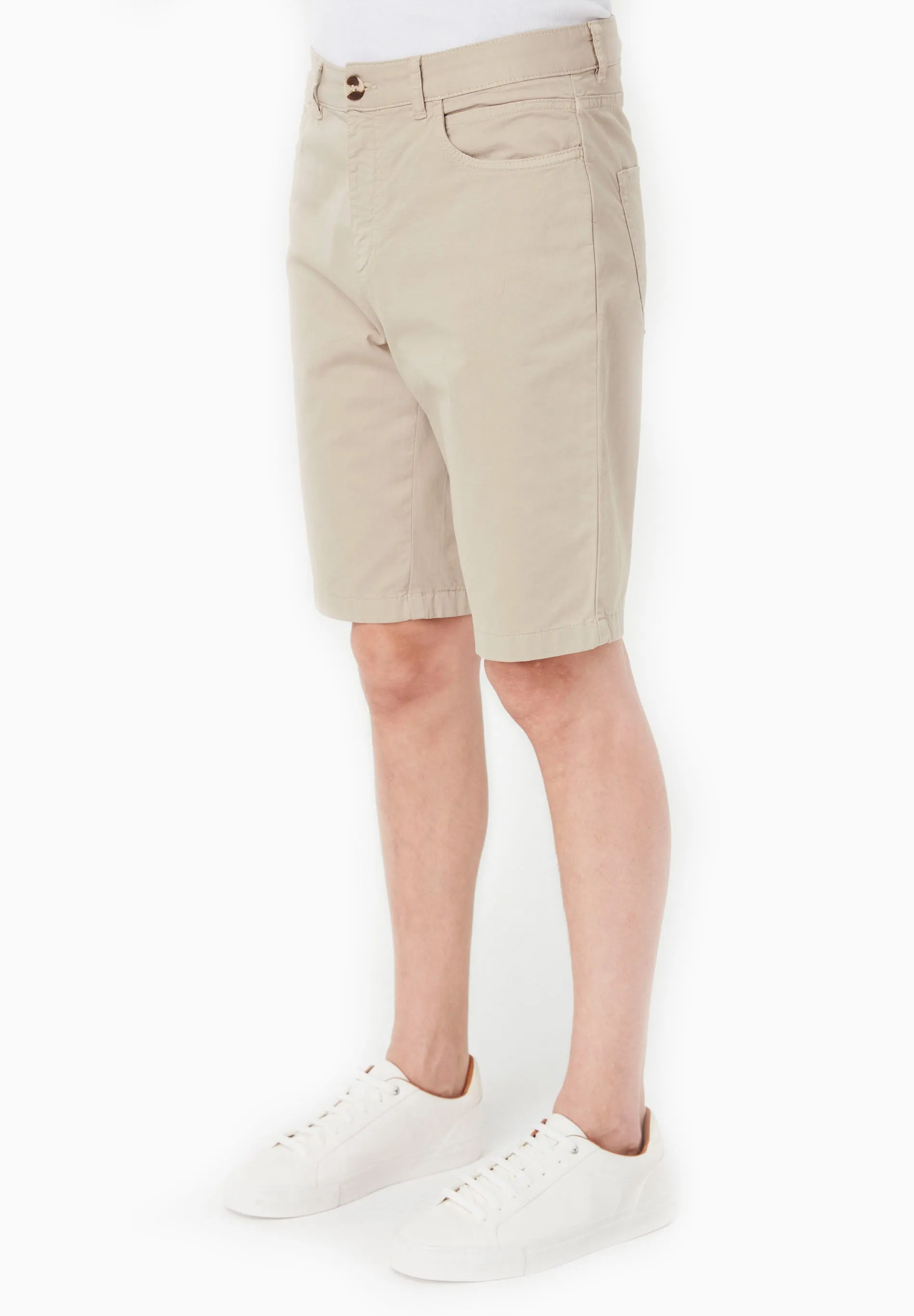 Men's Regular Fit Organic Cotton Shorts Feather Beige sold by Ivalo.com product image thumbnail 3