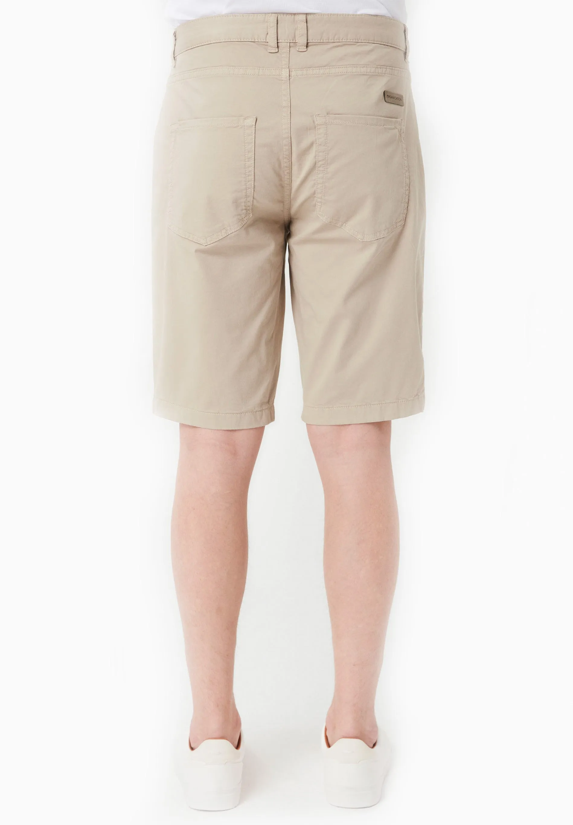 Men's Regular Fit Organic Cotton Shorts Feather Beige sold by Ivalo.com product image thumbnail 4