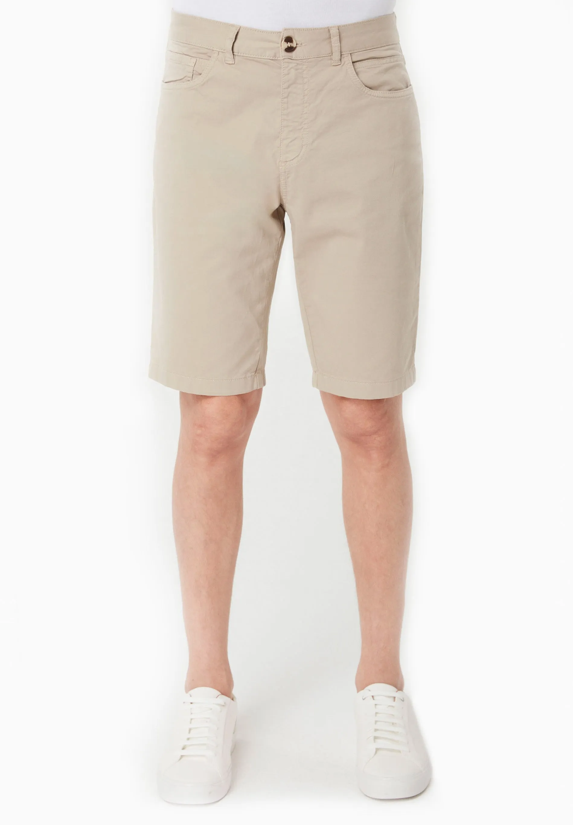 Men's Regular Fit Organic Cotton Shorts Feather Beige sold by Ivalo.com