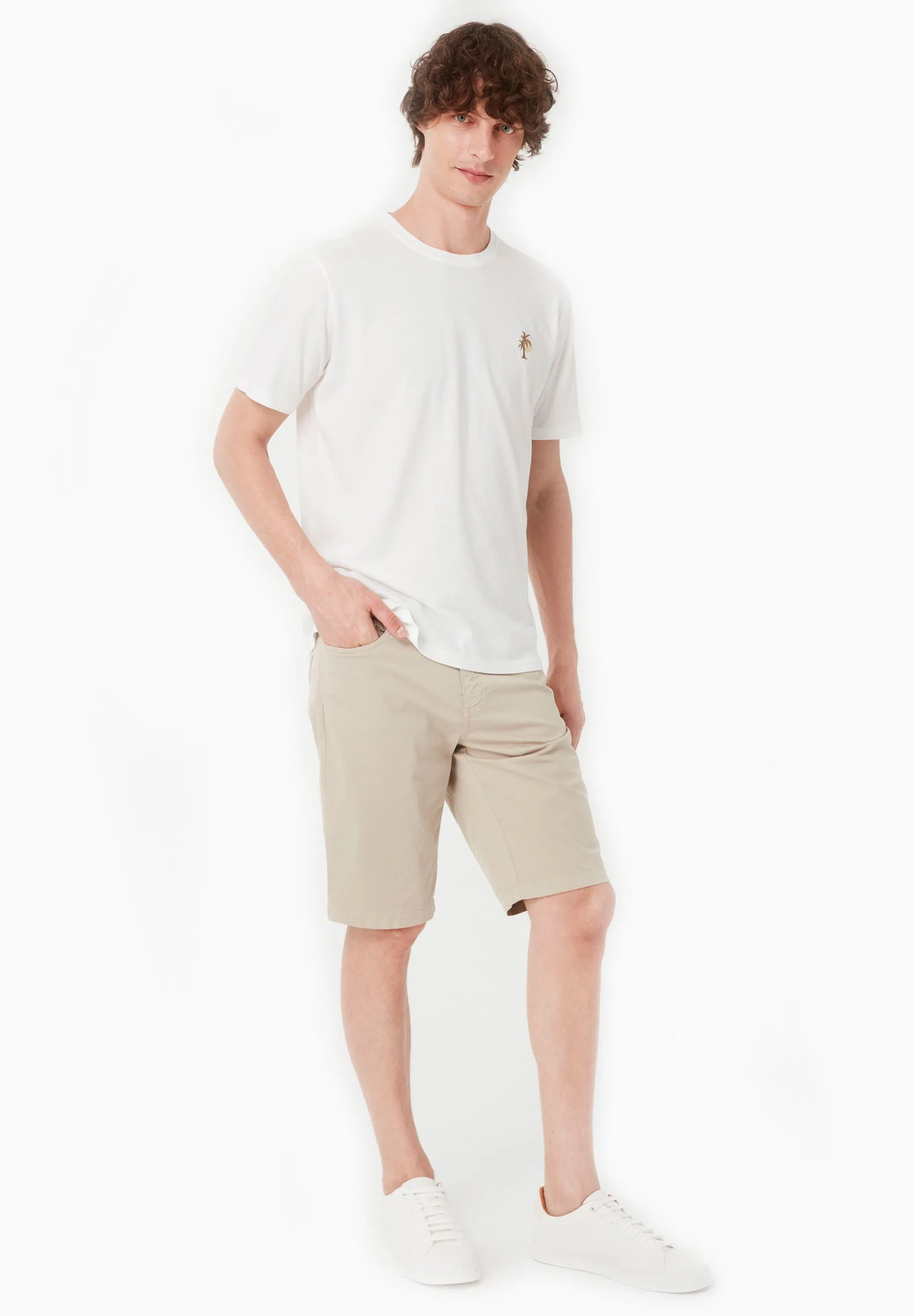 Men's Regular Fit Organic Cotton Shorts Feather Beige sold by Ivalo.com product image thumbnail 2